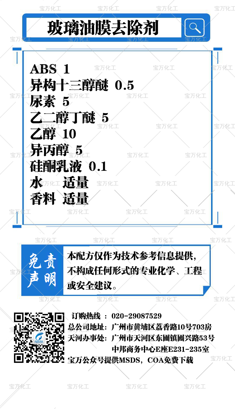 玻璃油膜去除剂